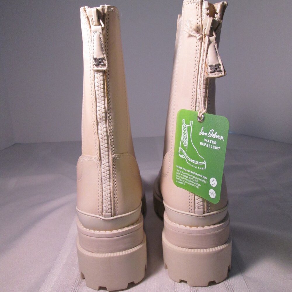 Sam Edelman Genia Chelsea Boots Ivory Leather Sz 6 - Picture 7 of 10